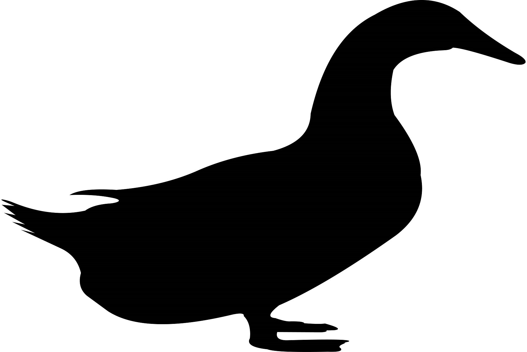 Duck Silhouette Clipart preview image.