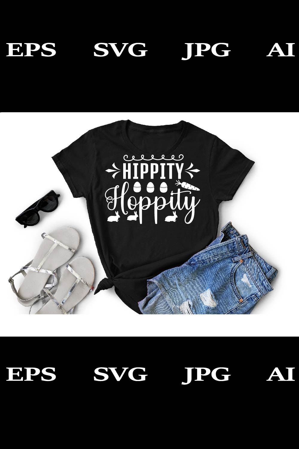 Hippity Hoppity Svg Cut File Design pinterest preview image.