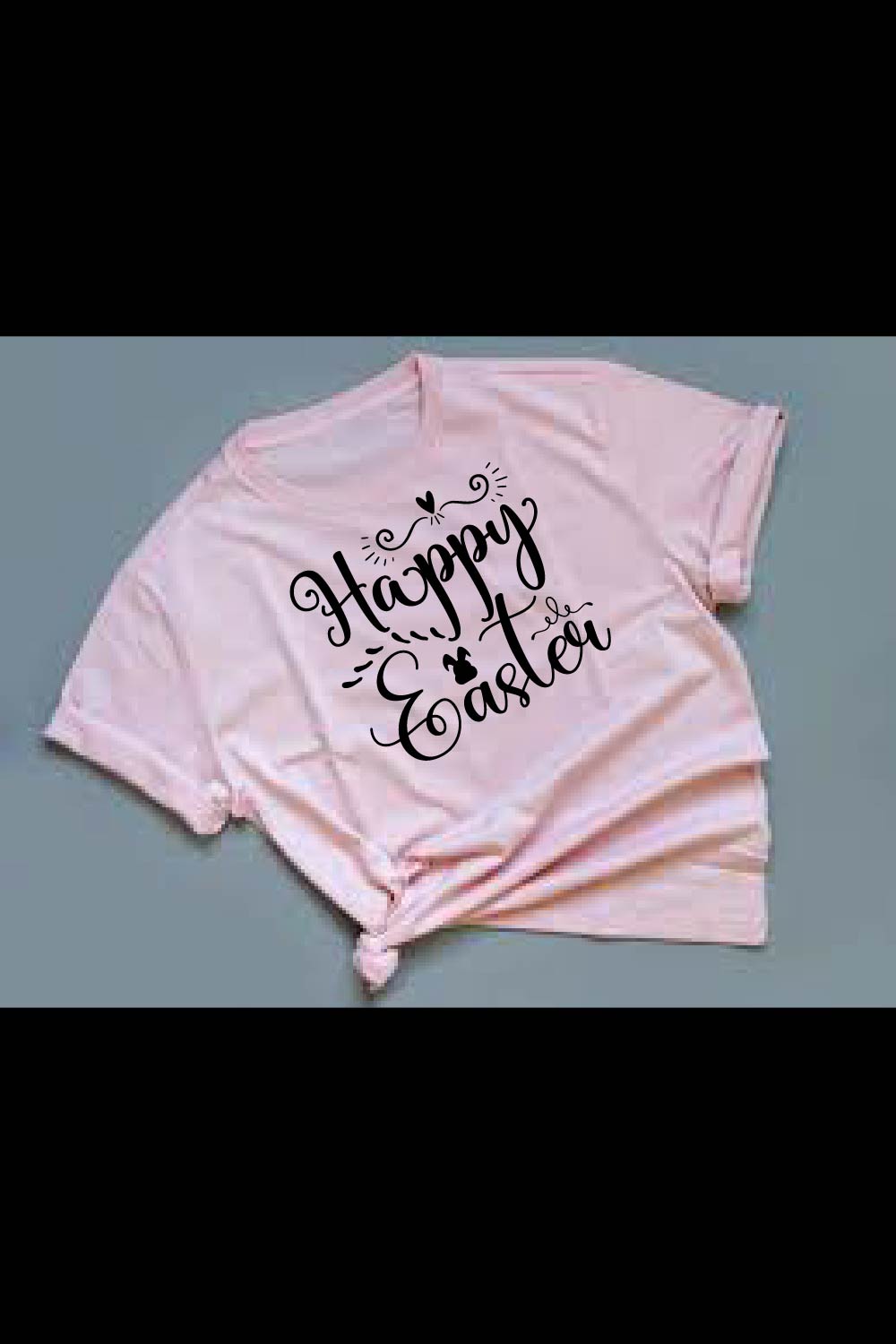 Happy Easter T-Shirt Cut File pinterest preview image.