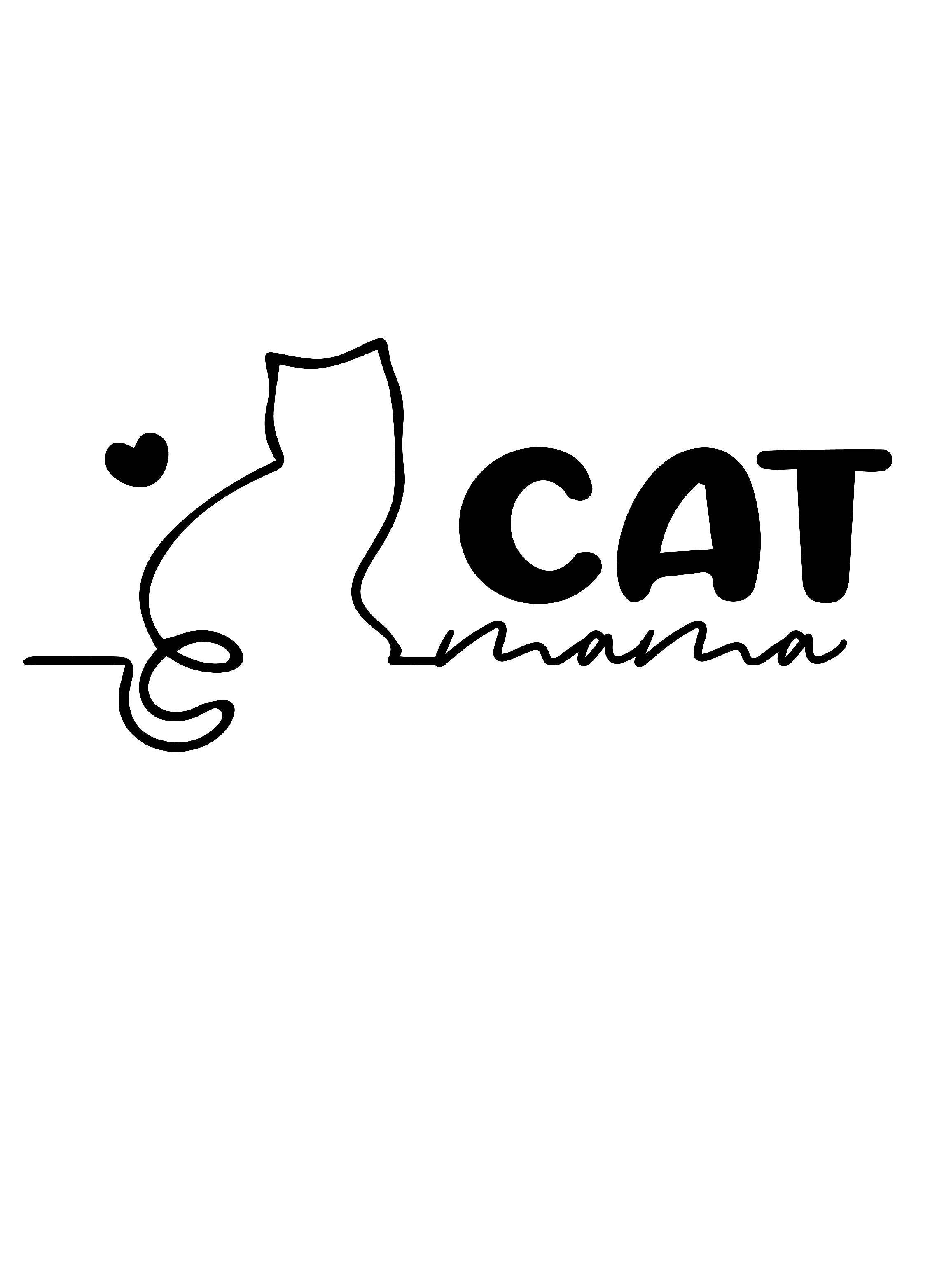 Cat mama T-shirt Design (SVG - EPS - PNG - JPG ) Included pinterest preview image.