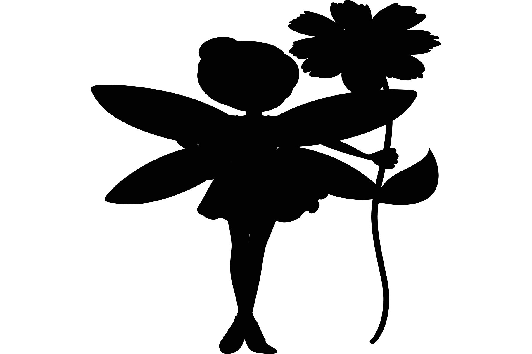Fairy Silhouette Clipart preview image.