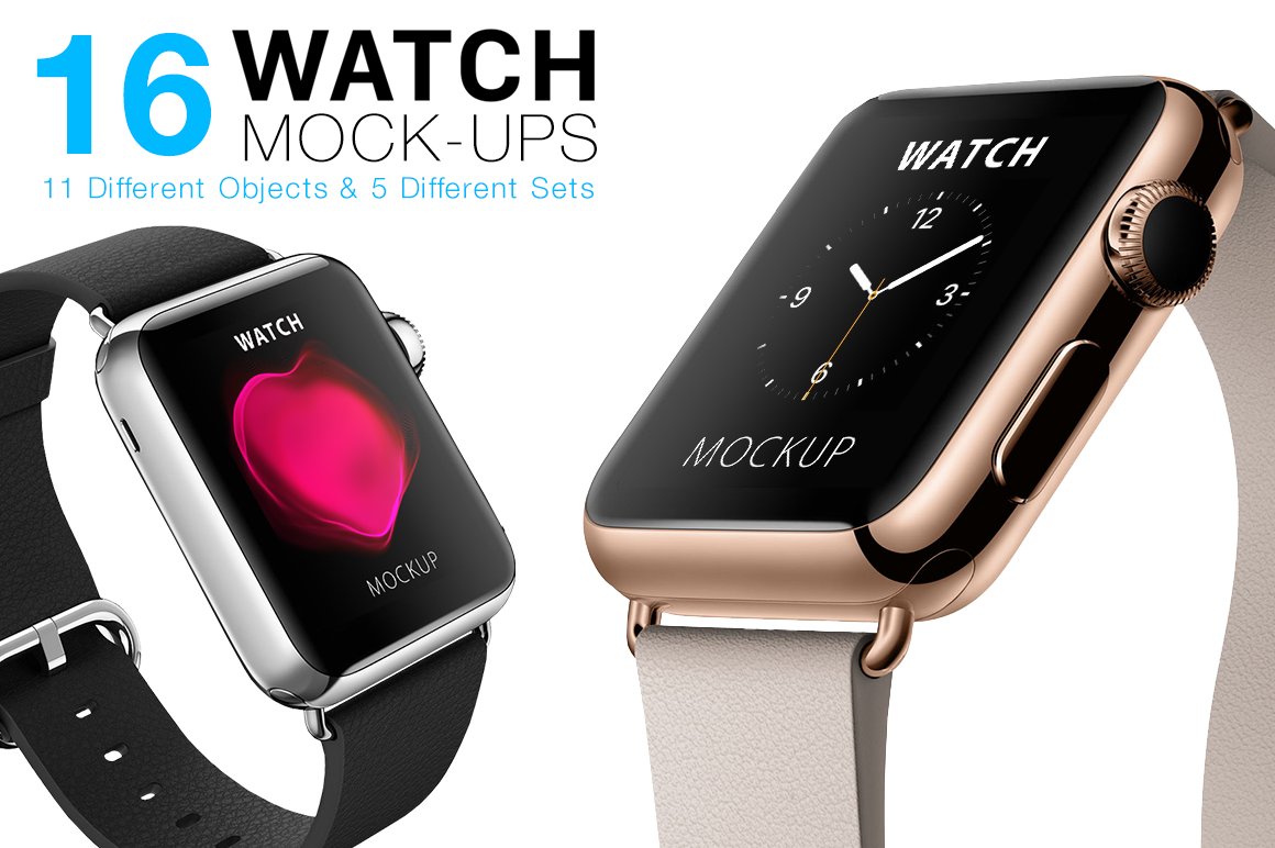 Apple Watch Mockups cover image.