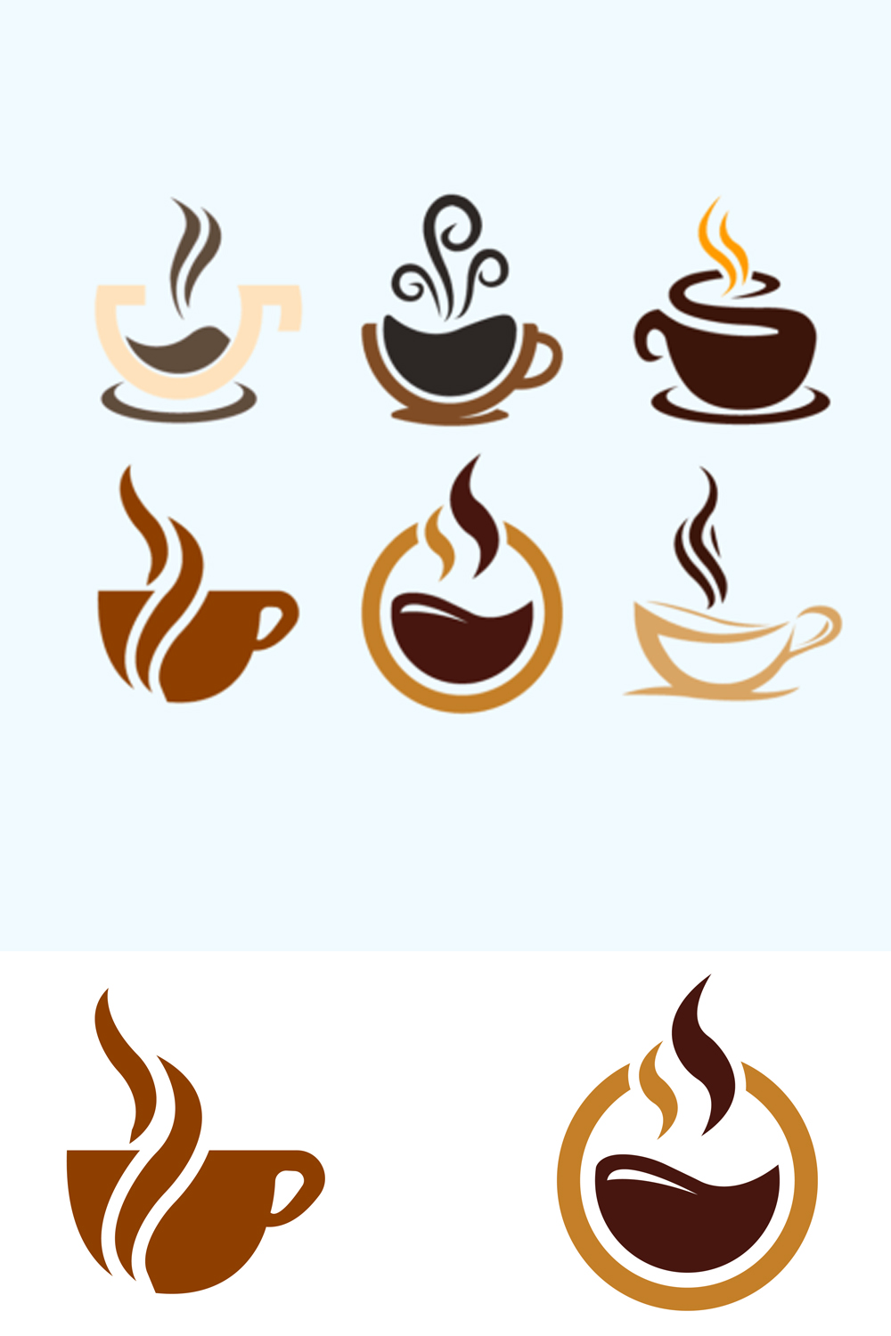 Cafe-Graphics bundle for your cafe logo pinterest preview image.