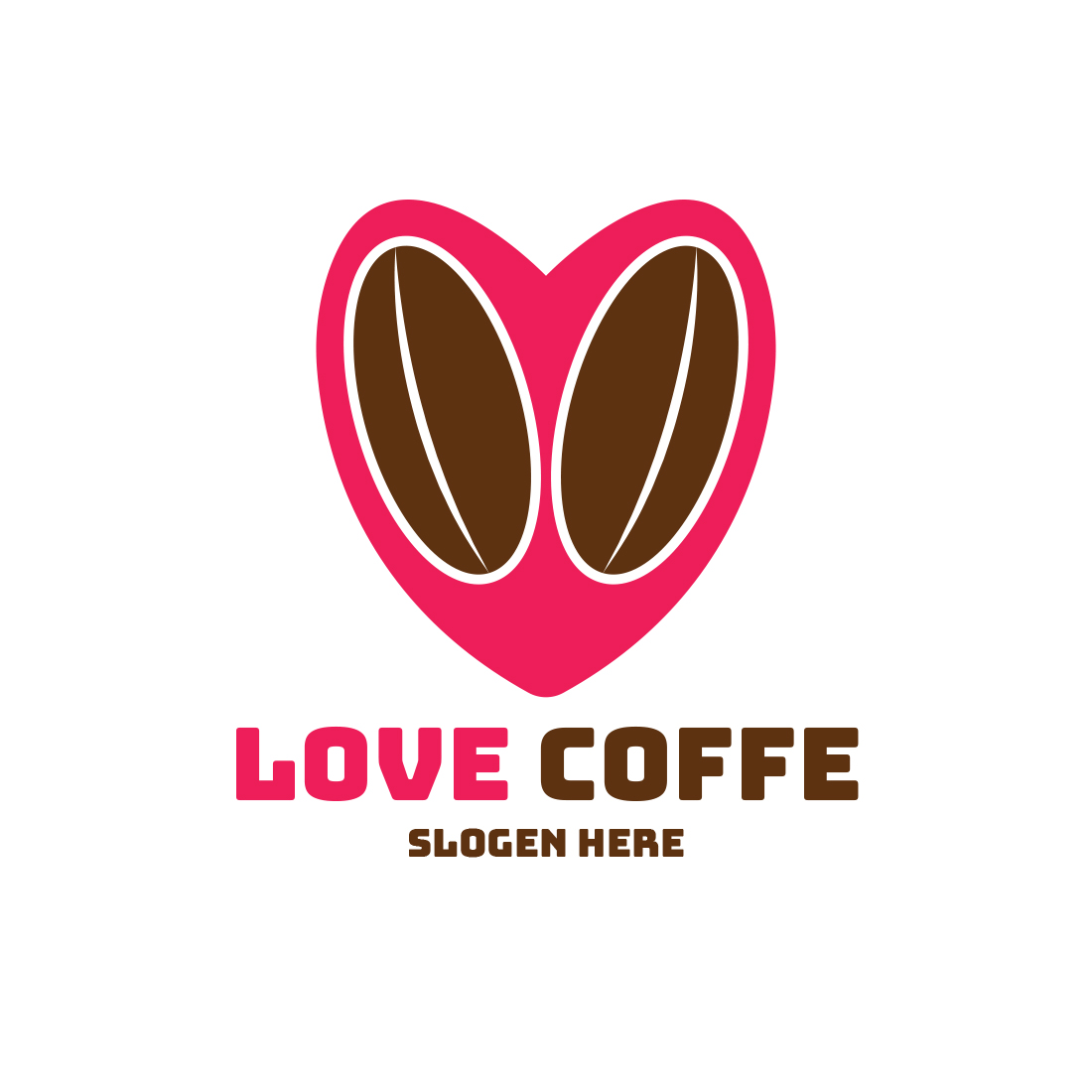 Love Coffee Logo Template cover image.