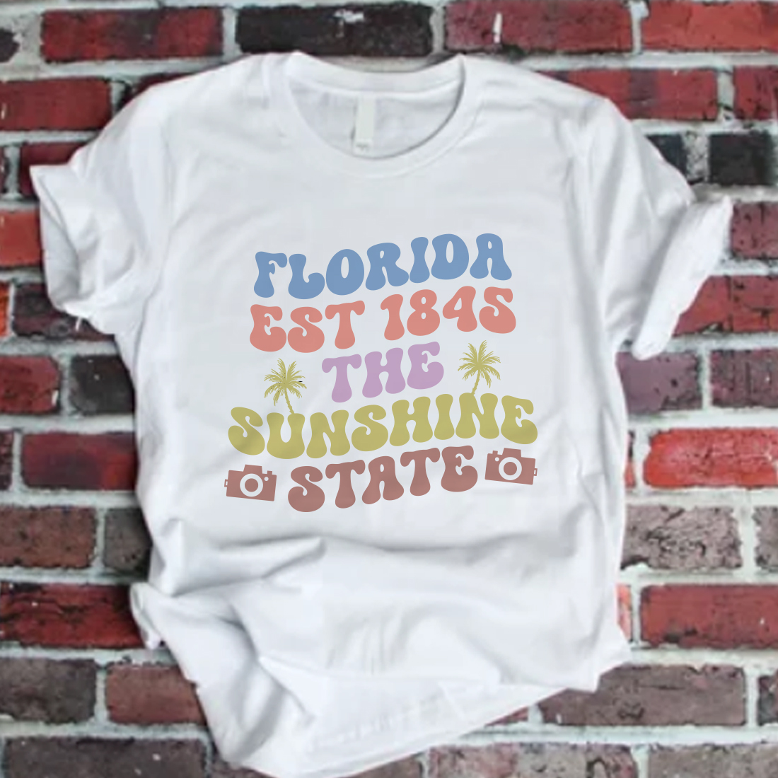 Florida Est 1845 The Sunshine State, Summer t-shirt Design cover image.