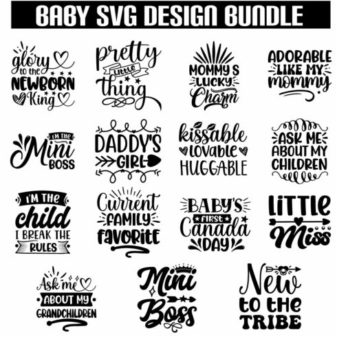 Baby svg design bundle cover image.
