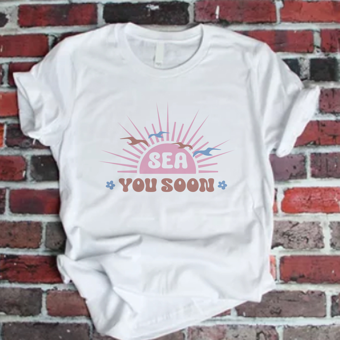 Sea You Soon, Summer t shirt Design preview image.