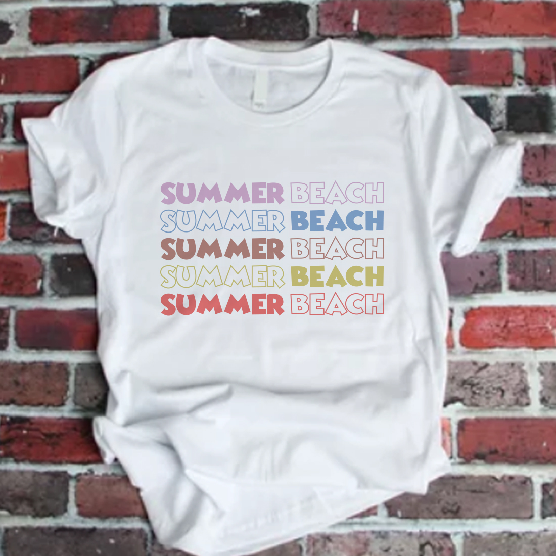 Summer Beach, Summer t-shirt Design preview image.