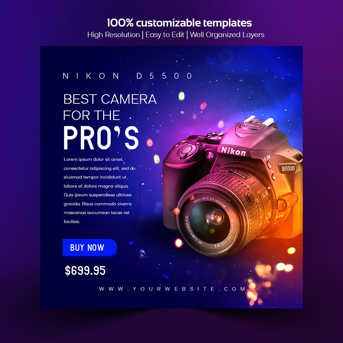 E- Commerce Product Sales Advertising Flyer Template preview image.