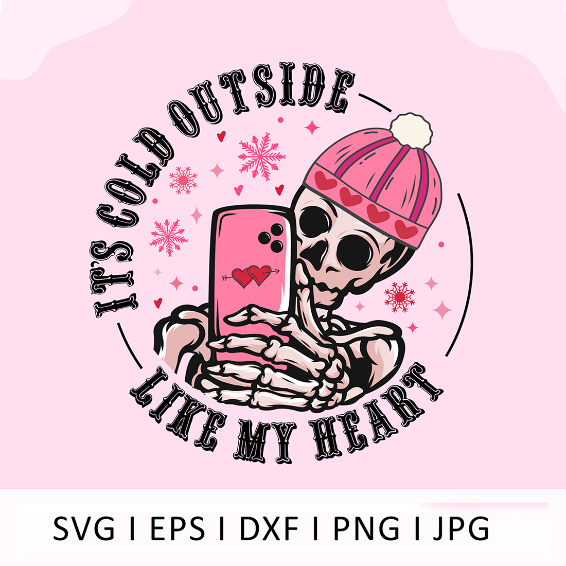 It's Cold Outside Like My Heart Graphic cover image.