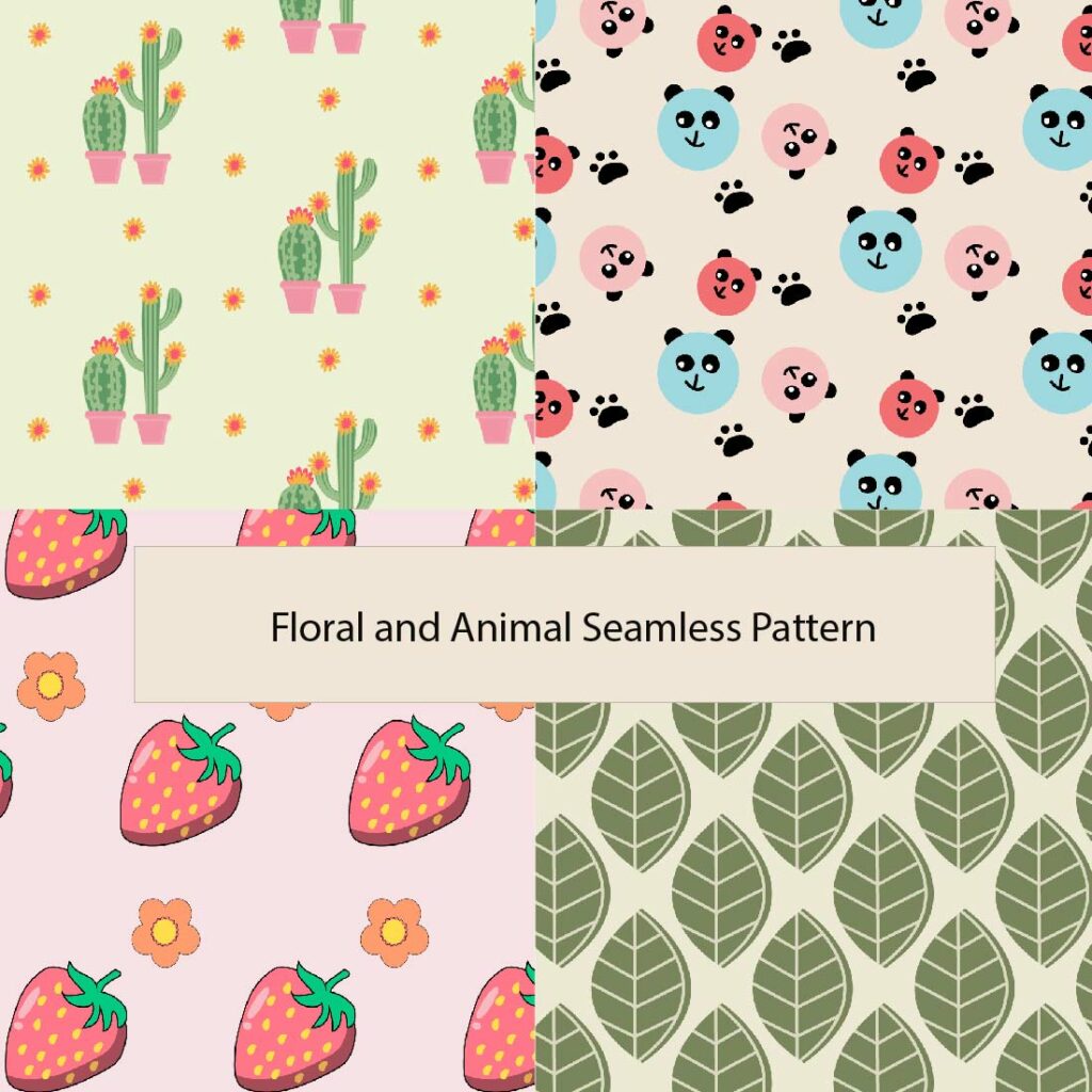 Floral Animal Seamless Patterns - MasterBundles