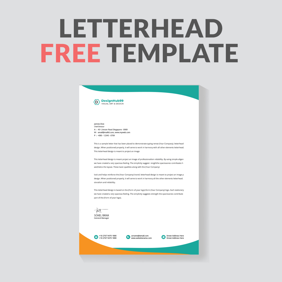 Letterhead Design Modern Business Letterhead Design Template, modern letterhead design template free preview image.