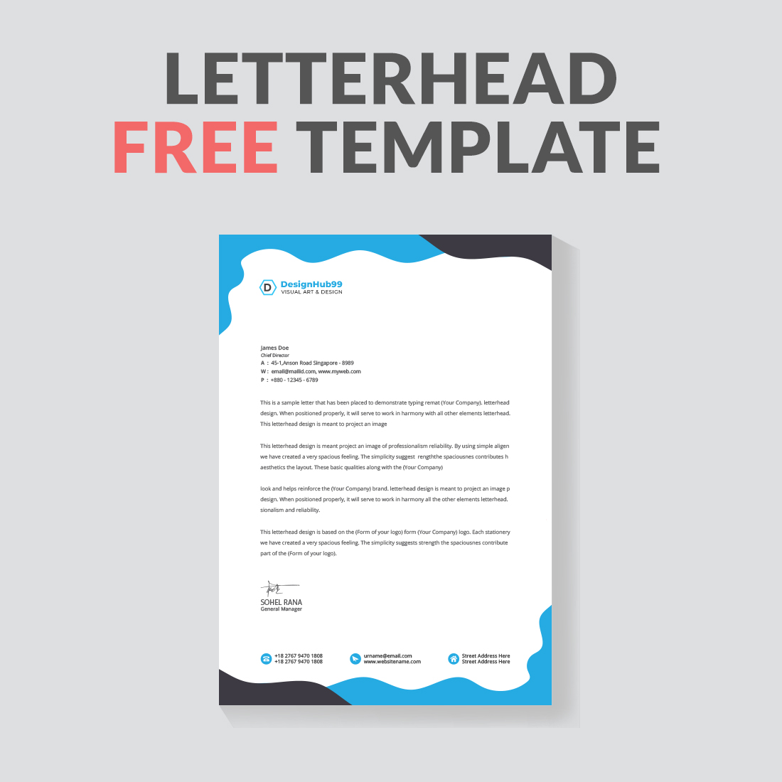 letterhead design template free cover image.