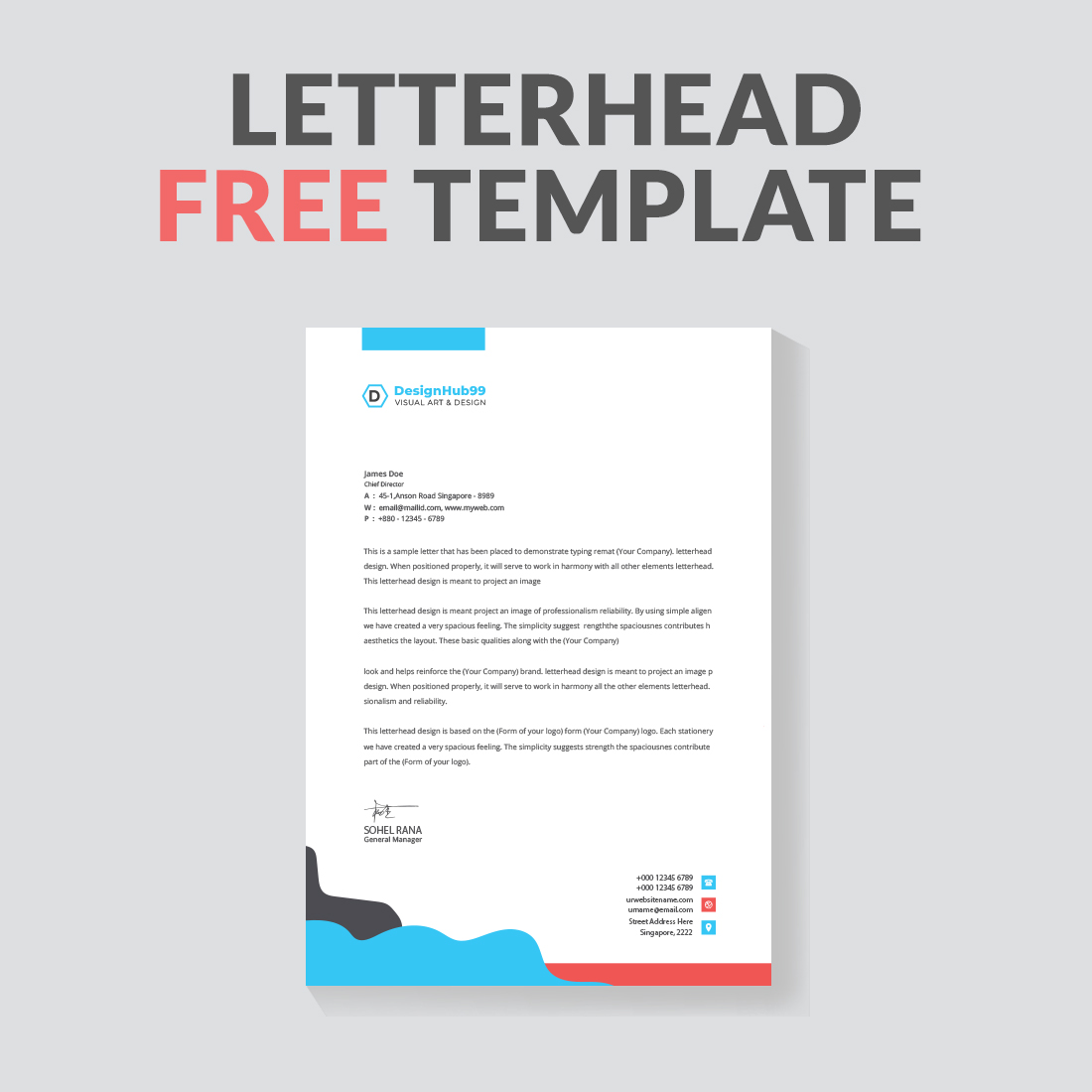 letterhead design template ,letter head, Business letterhead template