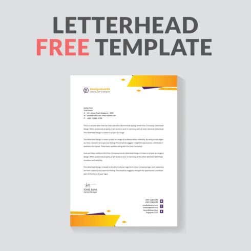 Letterhead Design Modern Business Letterhead Design Template, modern letterhead design template free cover image.