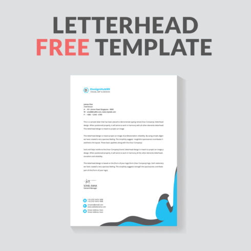 letterhead design Free cover image.