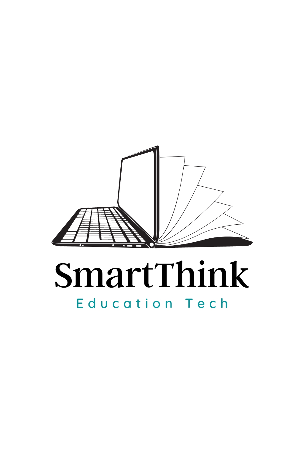 Elegant Education Technology Logo Template pinterest preview image.
