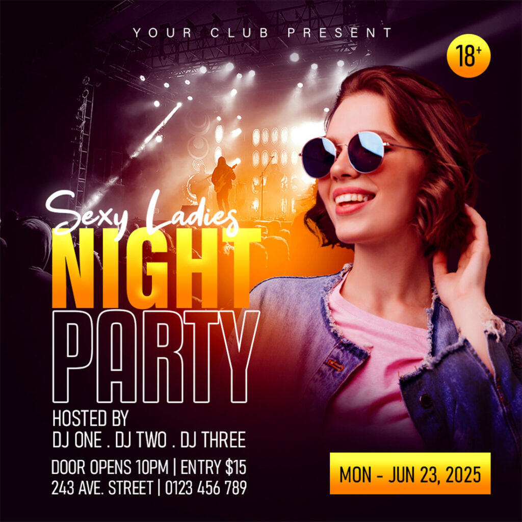 Night Party Flyer Template - DJ Night Party Flyer - MasterBundles