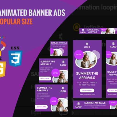 Purple - Html5 Animated Banner Ads cover image.