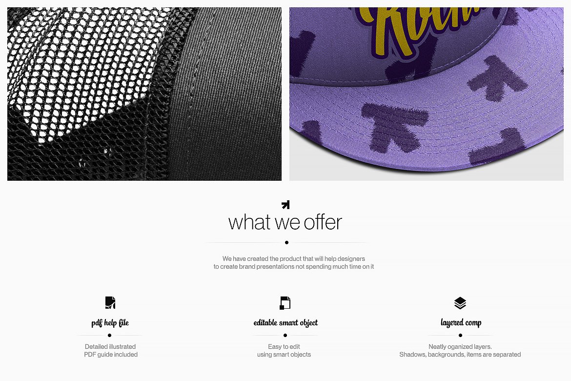 Cap Collection Mockup preview image.