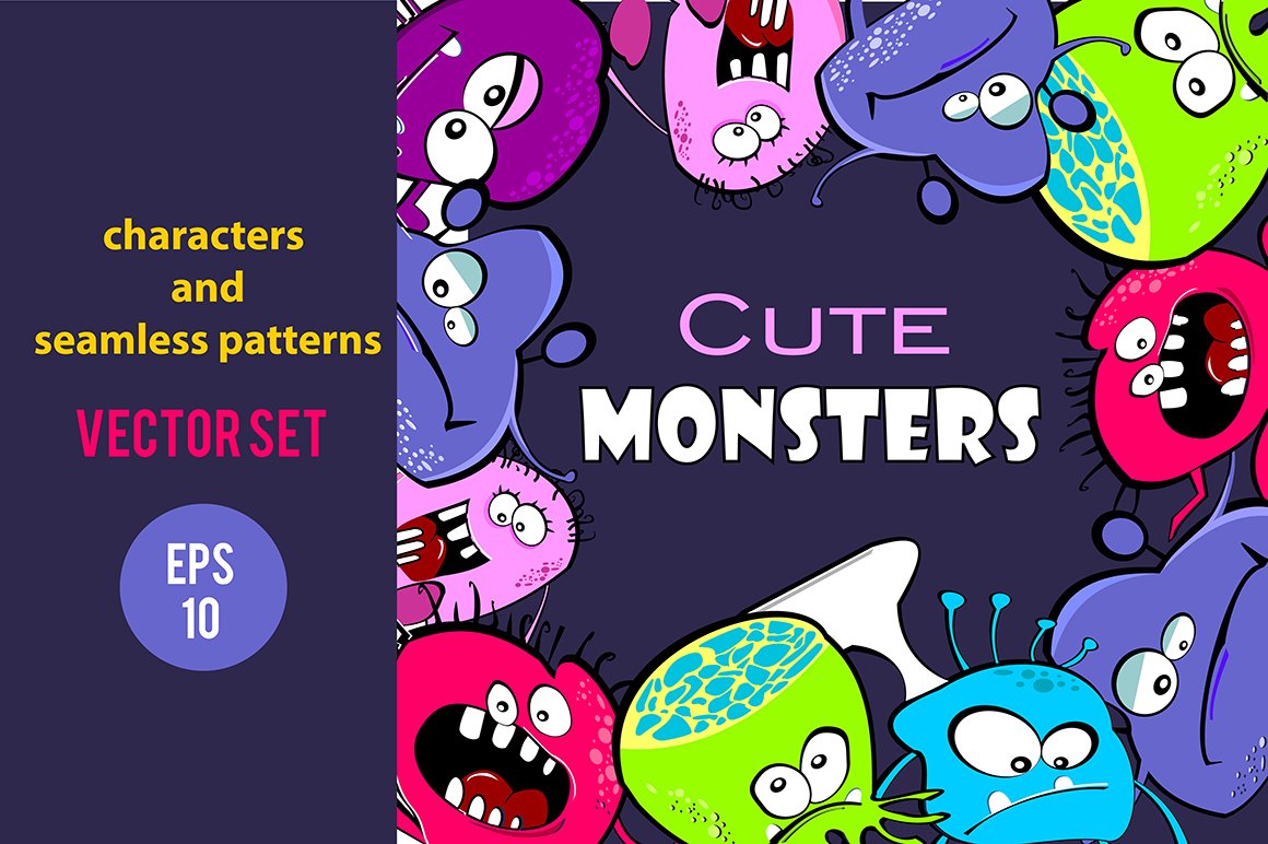 Color monsters big set – MasterBundles