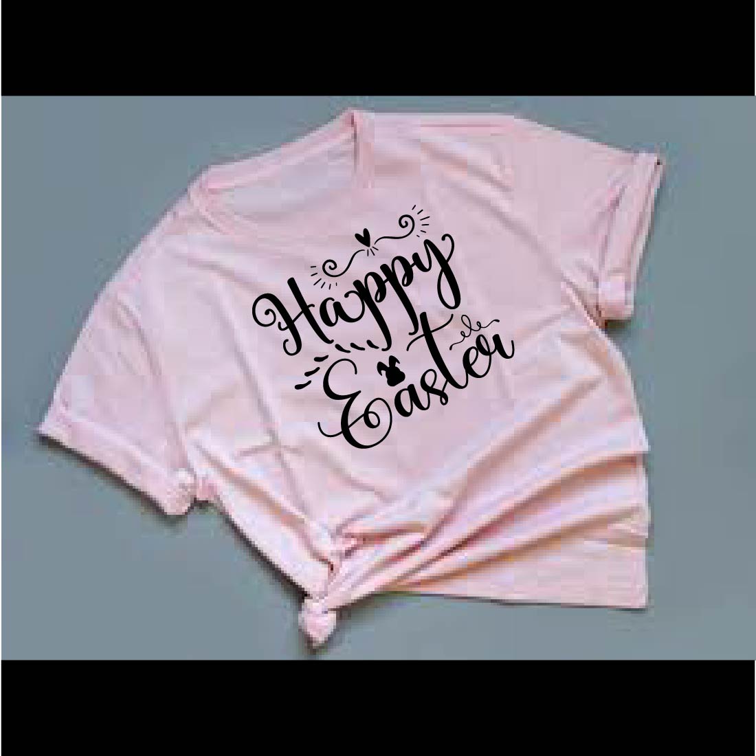 Happy Easter T-Shirt Cut File preview image.