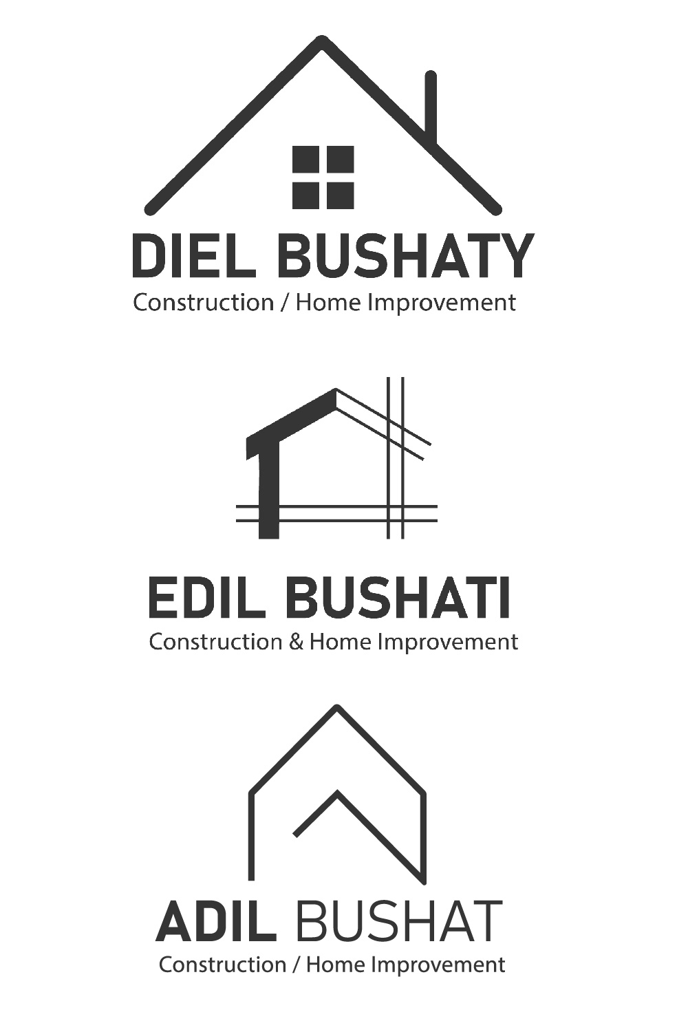 Constructions Logo is vector-based, fully editable pinterest preview image.