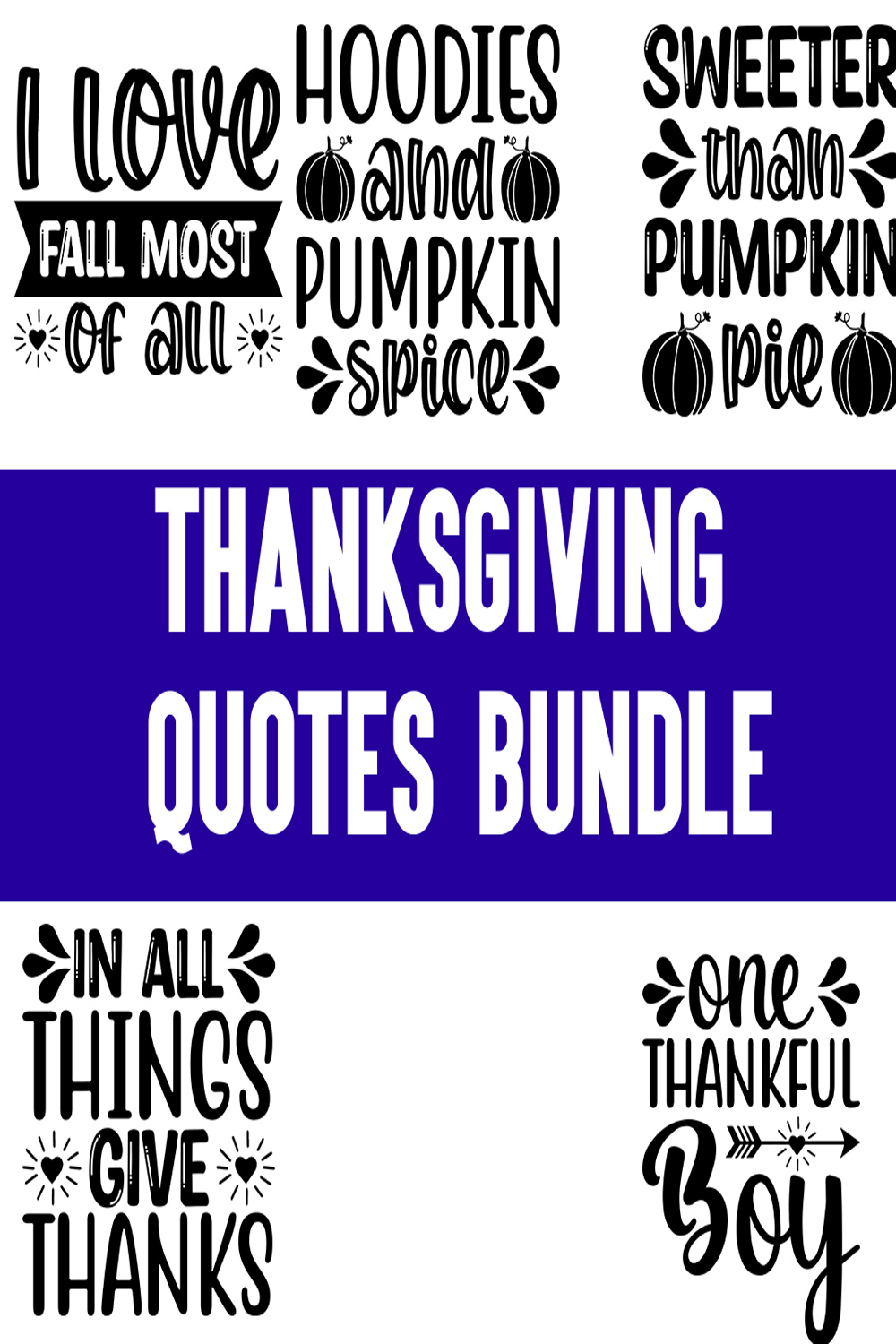 Thanksgiving Quotes Bundle pinterest preview image.