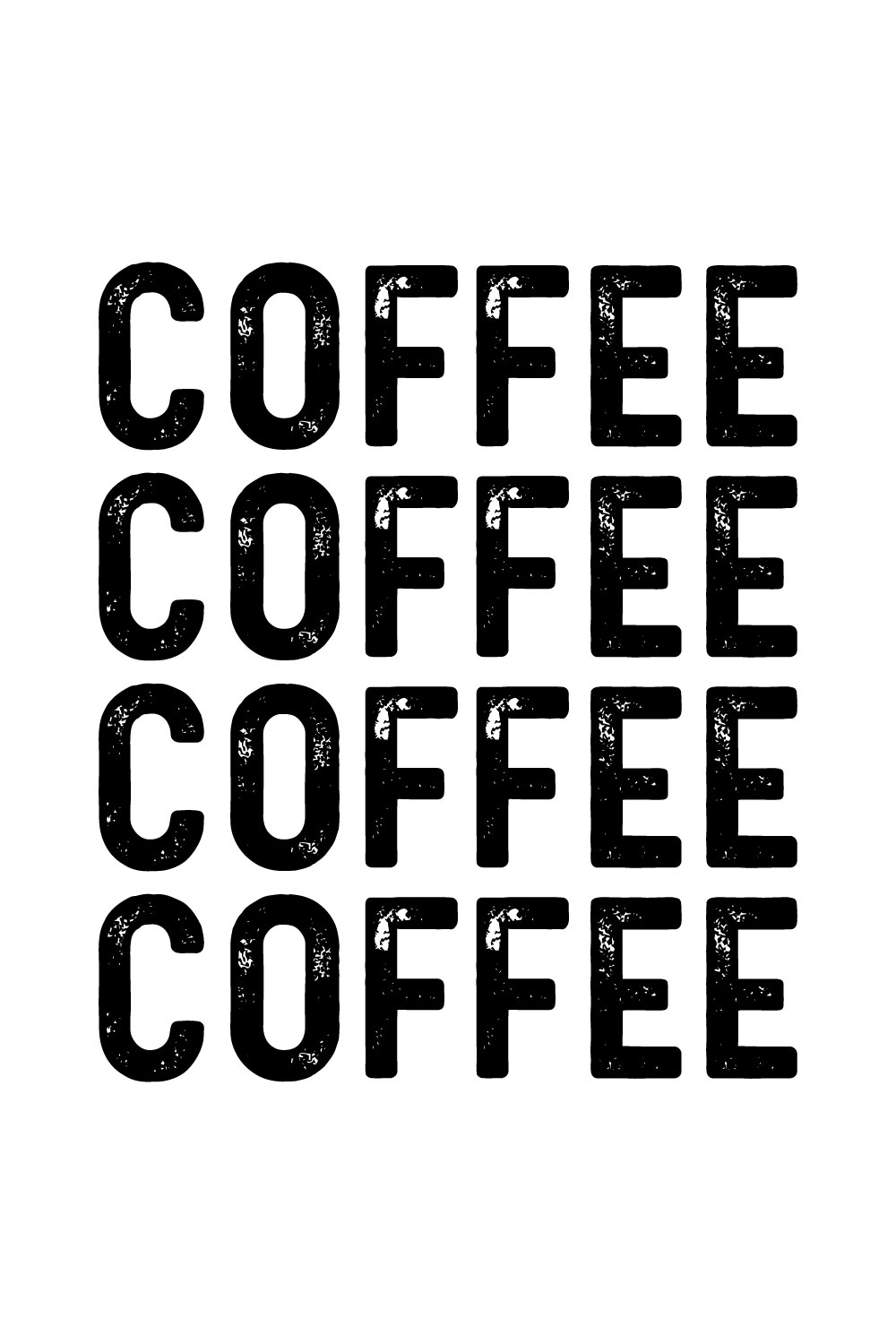 Coffee typography vector design template pinterest preview image.