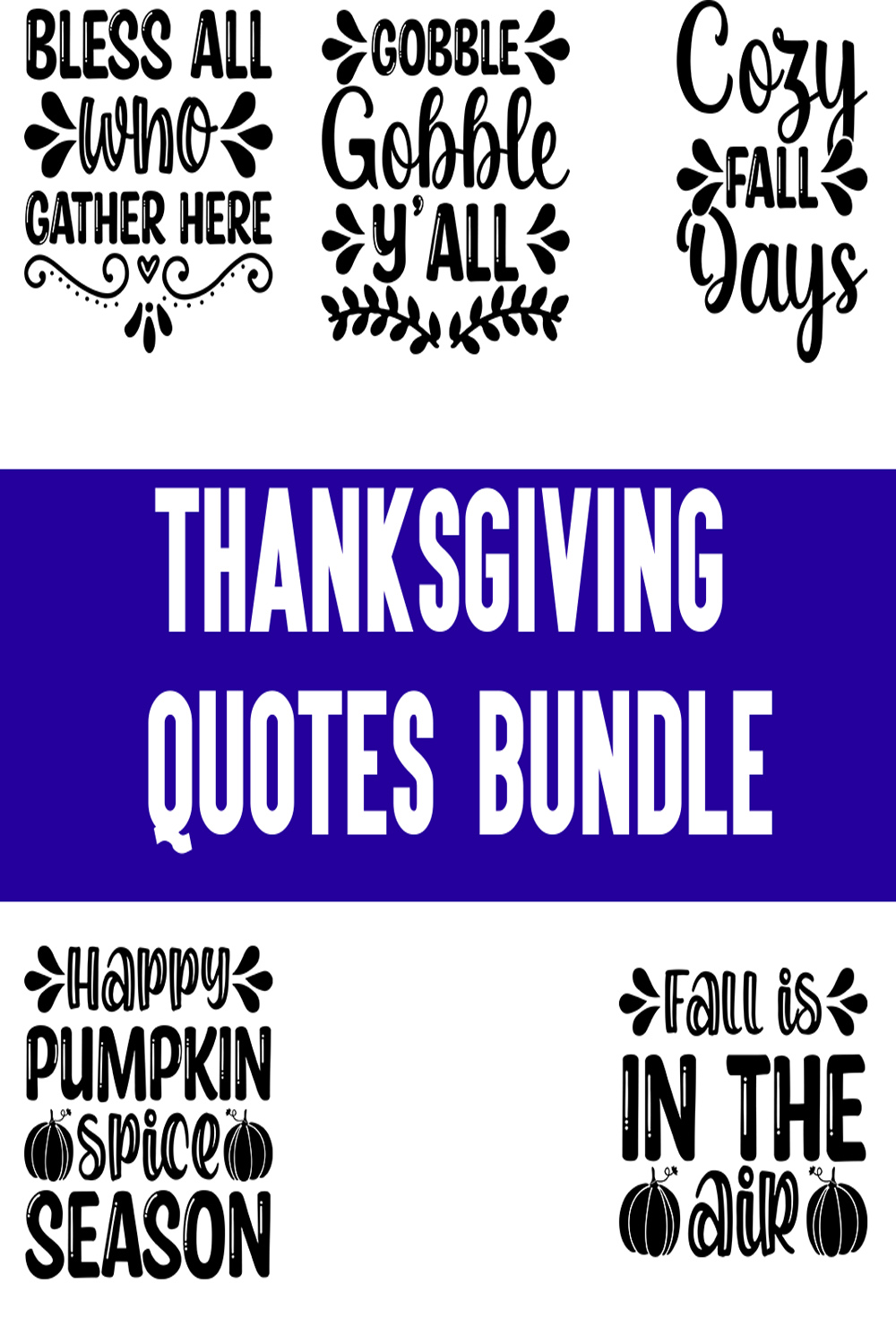 Thanksgiving Quotes Bundle pinterest preview image.