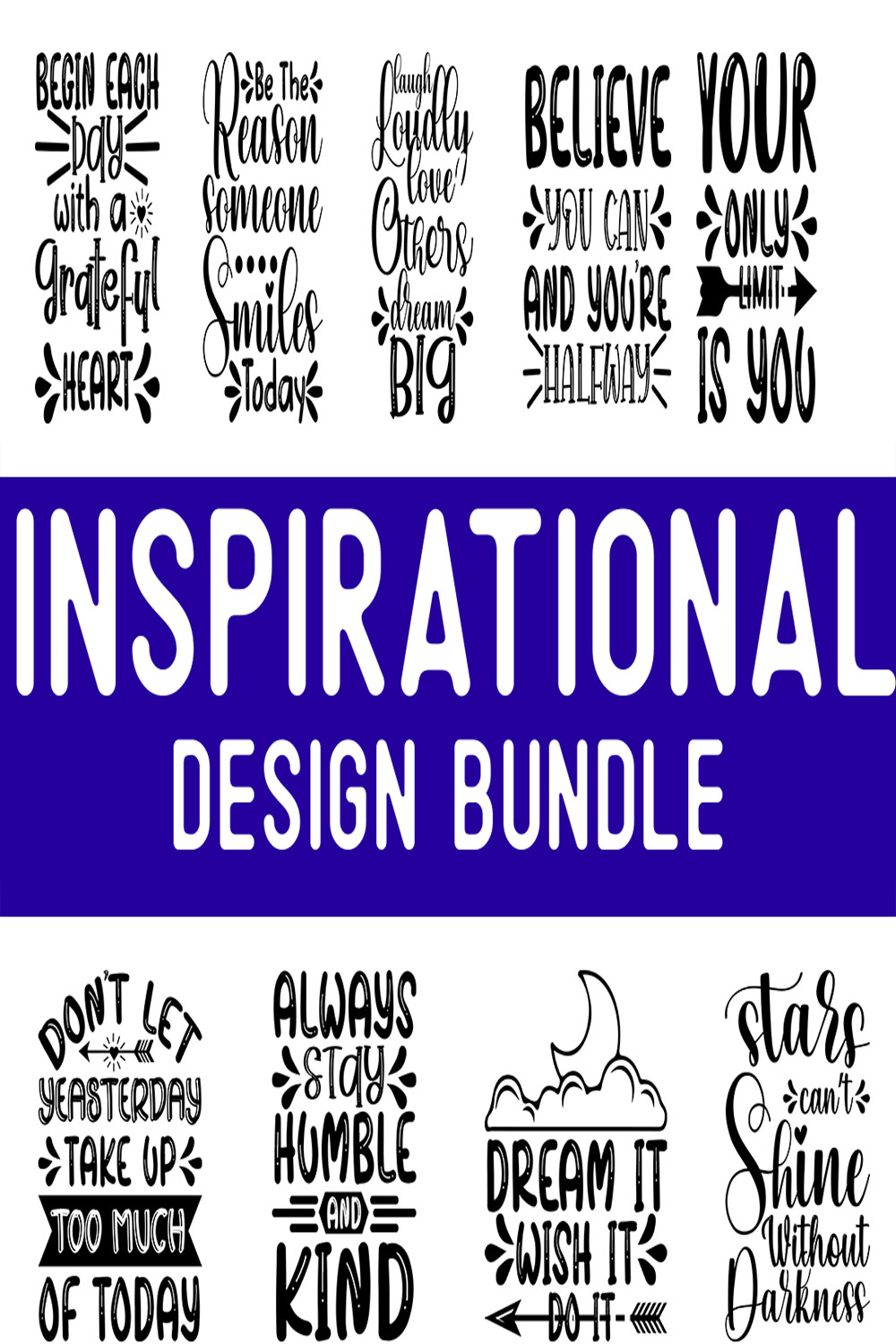 Inspirational Design Bundle pinterest preview image.