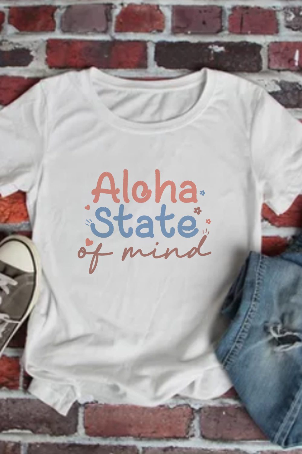 Aloha State Of Mind, Summer SVG Design pinterest preview image.