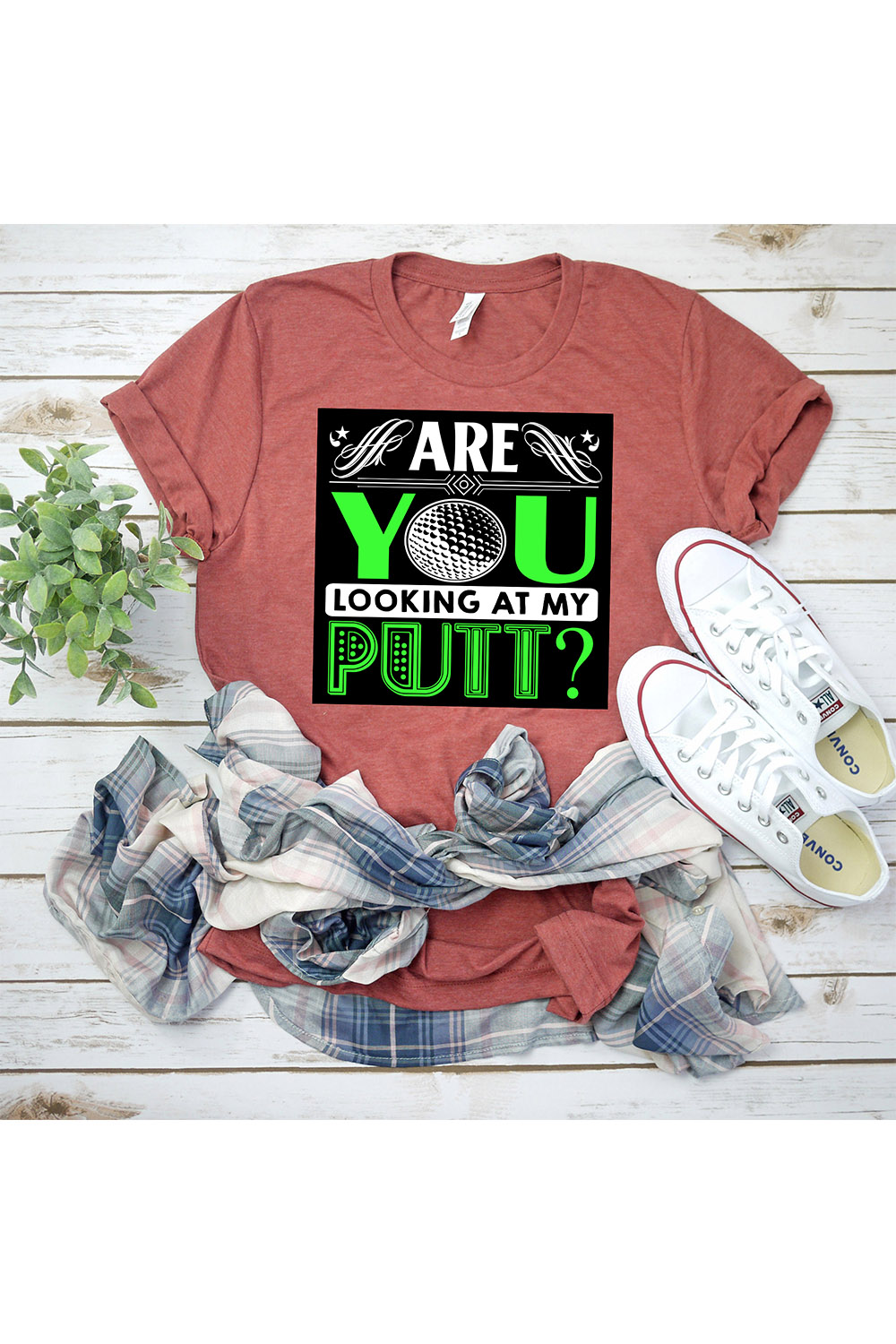 Are You Looking At My Putt? Typography T Shirt Design pinterest preview image.