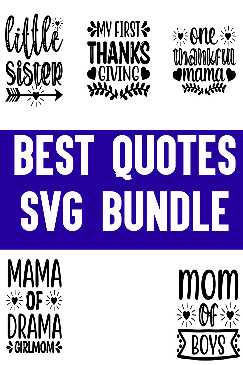 Best quotes svg Bundle pinterest preview image.