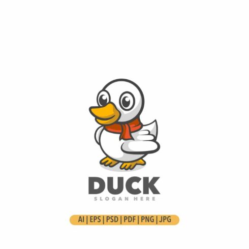 Duck cute mascot cover image.