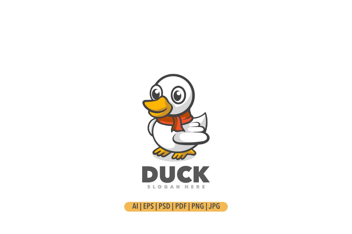 Duck cute mascot cover image.