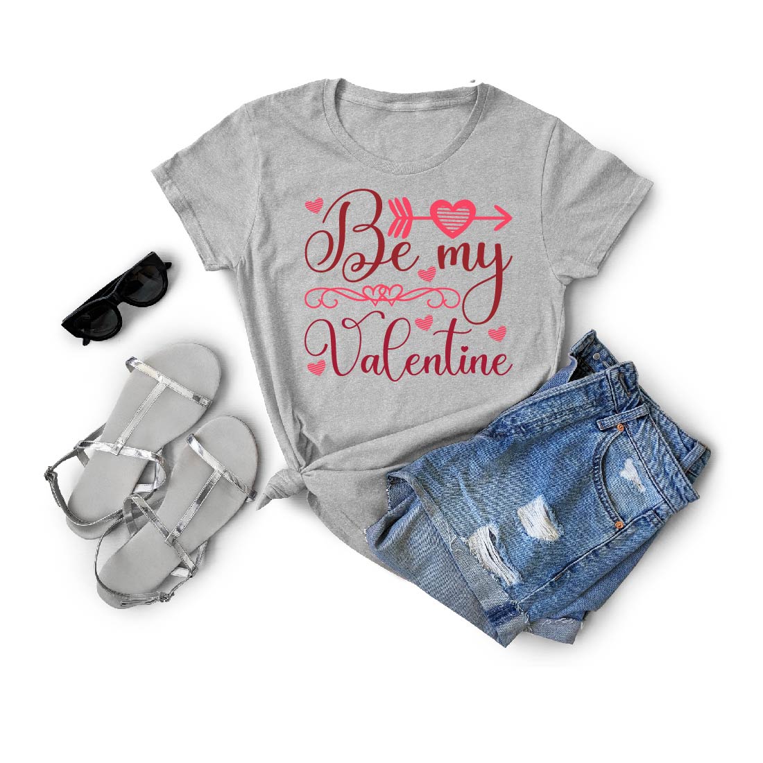 Be My Valentine T-Shirt Cut File Design preview image.