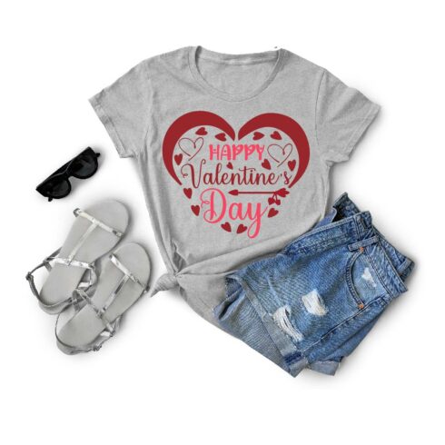 Happy Valentine’s Day T-Shirt Cut File cover image.