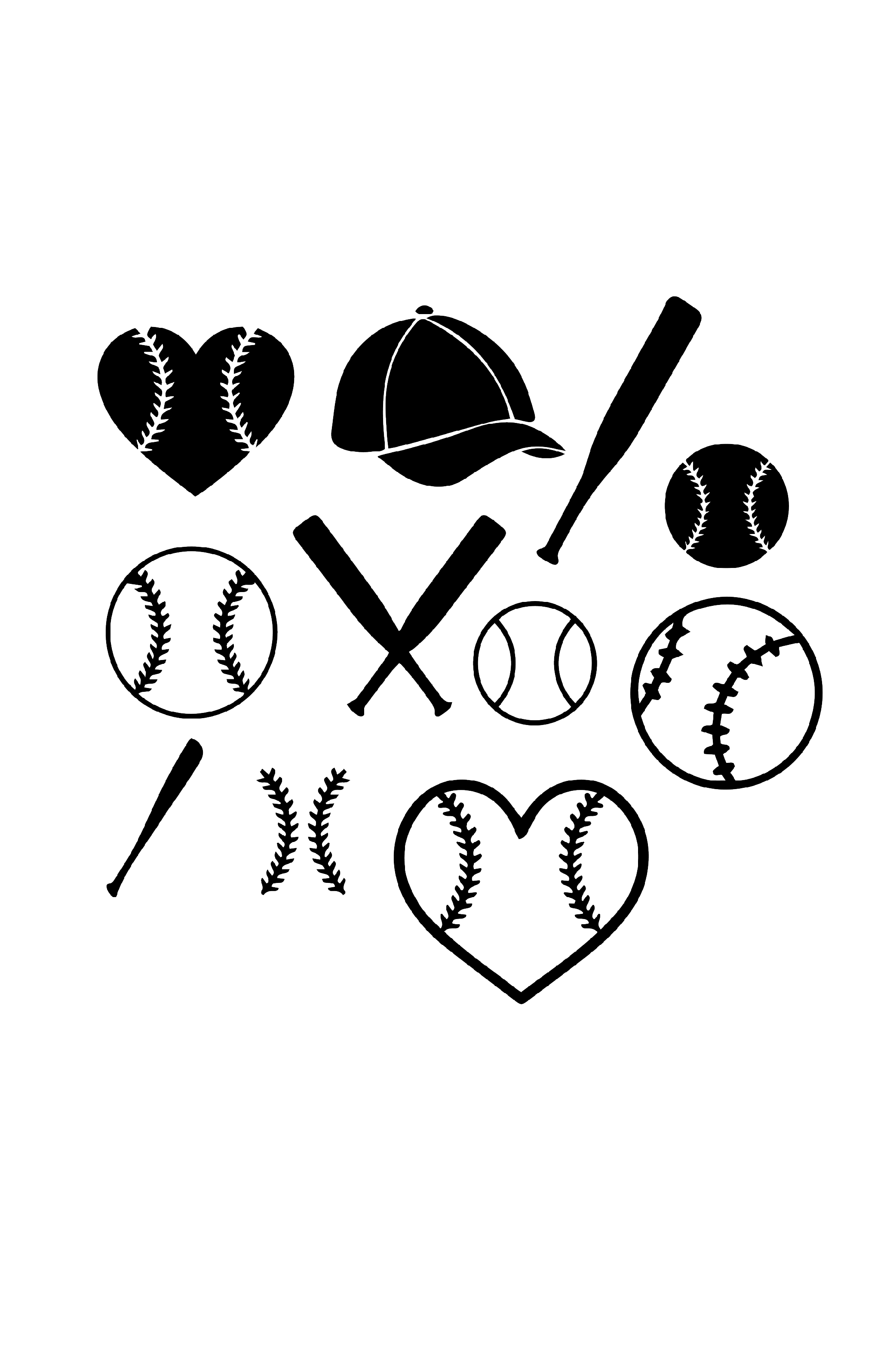 Baseball Design Bundle (SVG - PNG - JPG - EPS ) Included pinterest preview image.