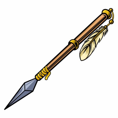 Tribal spear vector cover image.