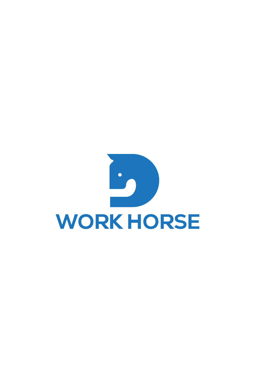 Horse logo design pinterest preview image.
