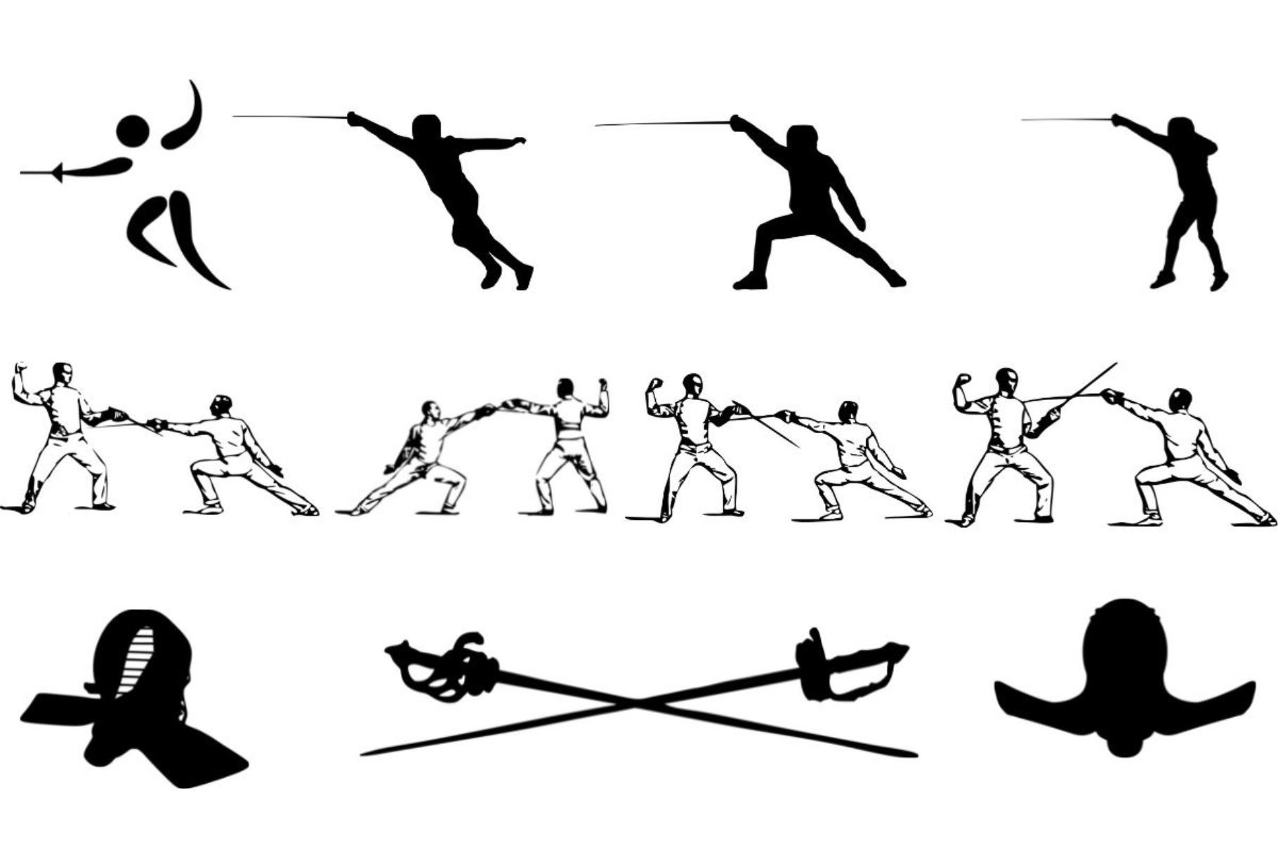 Fencing Sport Silhouette cover image.
