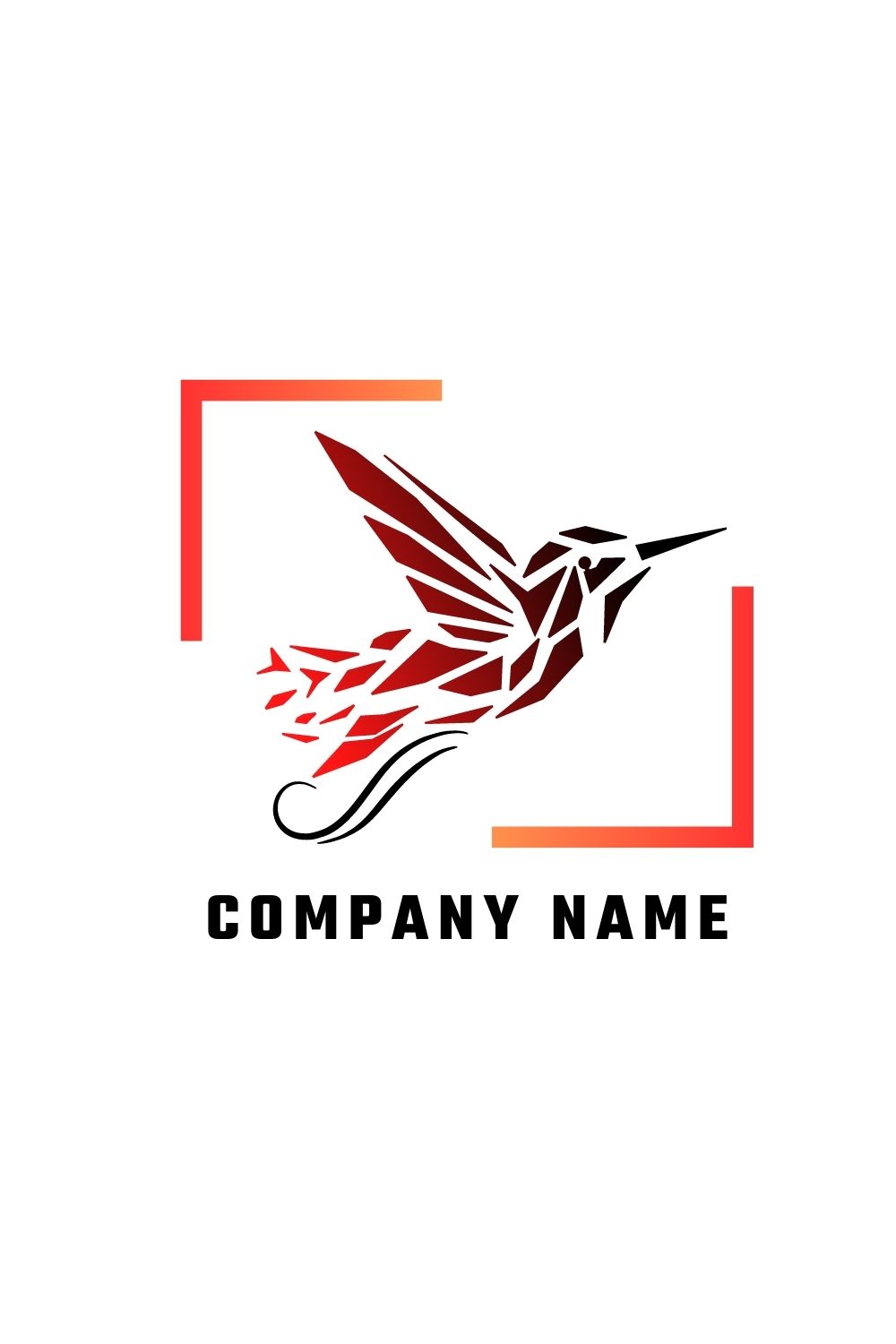 Humming Bird logo for any digital company pinterest preview image.