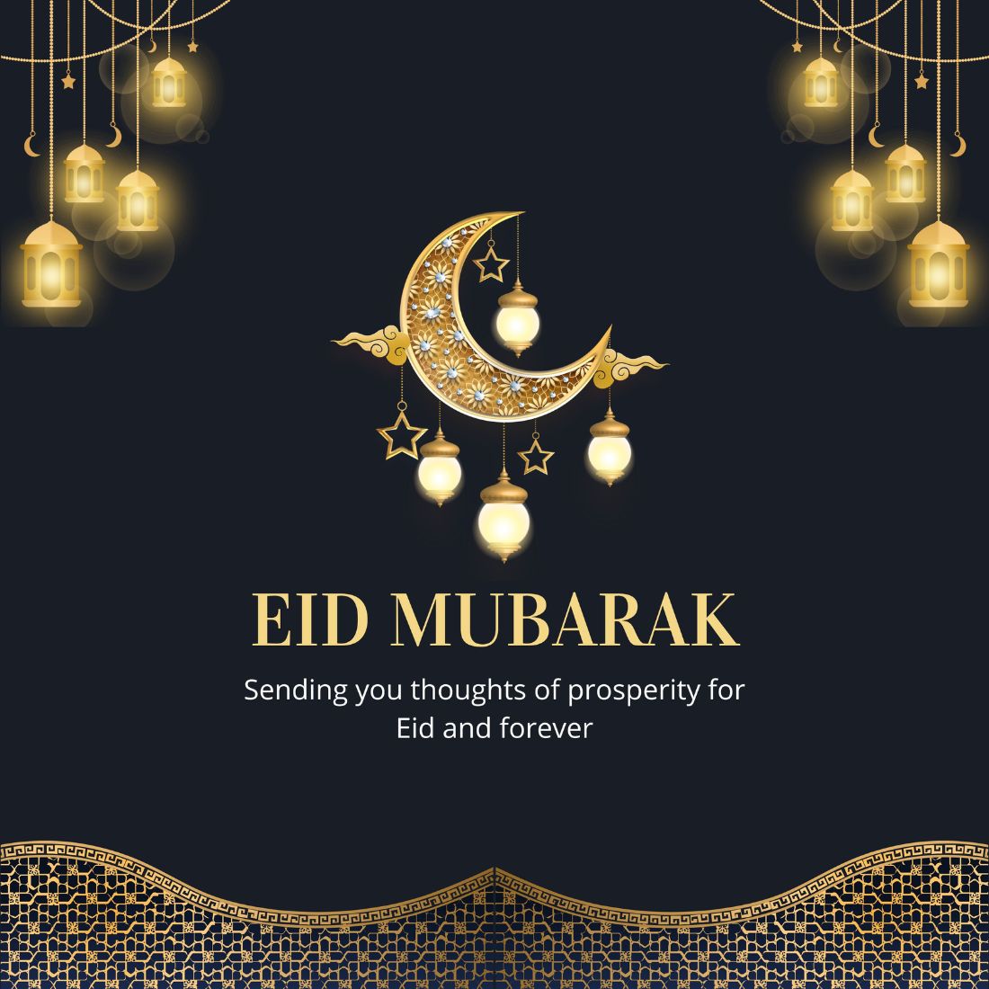 NEW Eid Mubarak Instagram Post Template cover image.