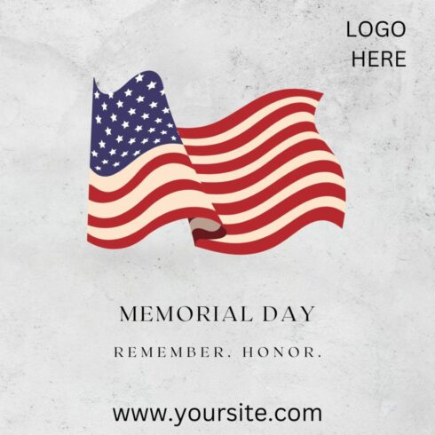 Memorial Day Instagram Post Template cover image.