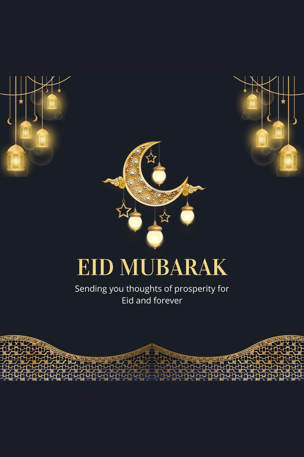 NEW Eid Mubarak Instagram Post Template pinterest preview image.