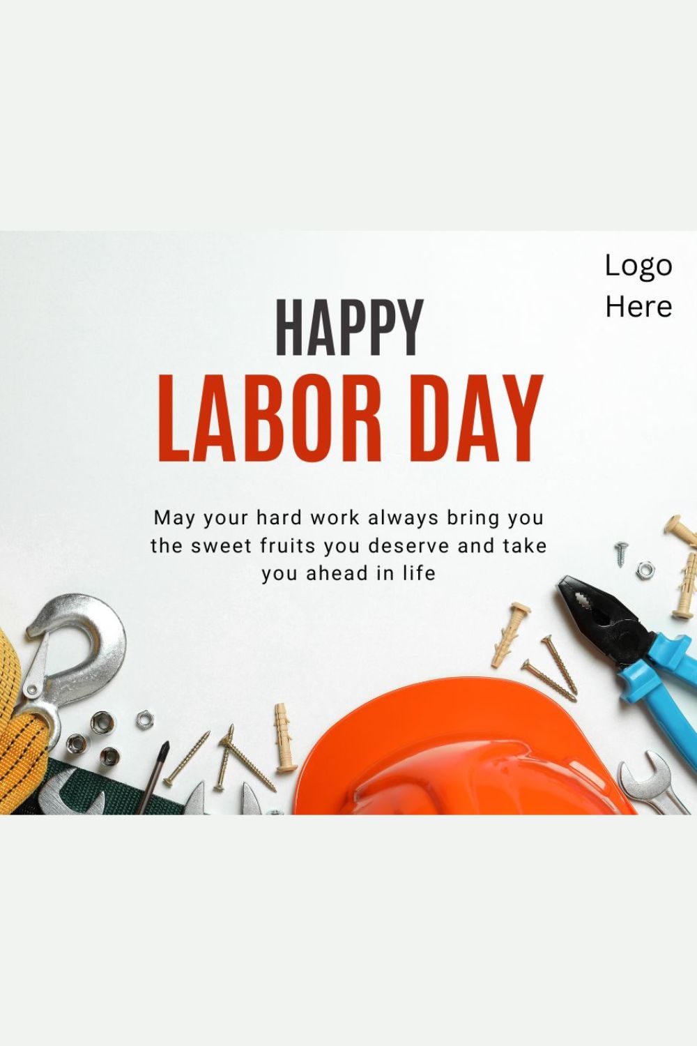 Happy Labor Day Template for Instagram and Social Media pinterest preview image.