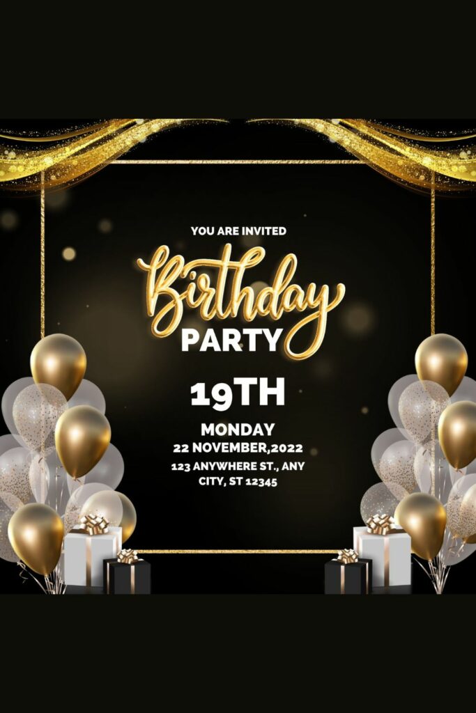 Birthday Party Invitation Template - MasterBundles