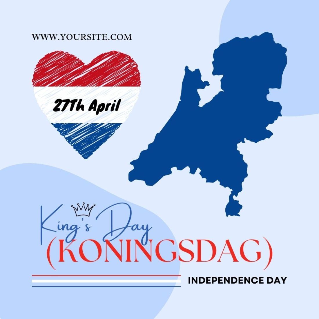 Kings Day Koningsdag Instagram Template cover image.