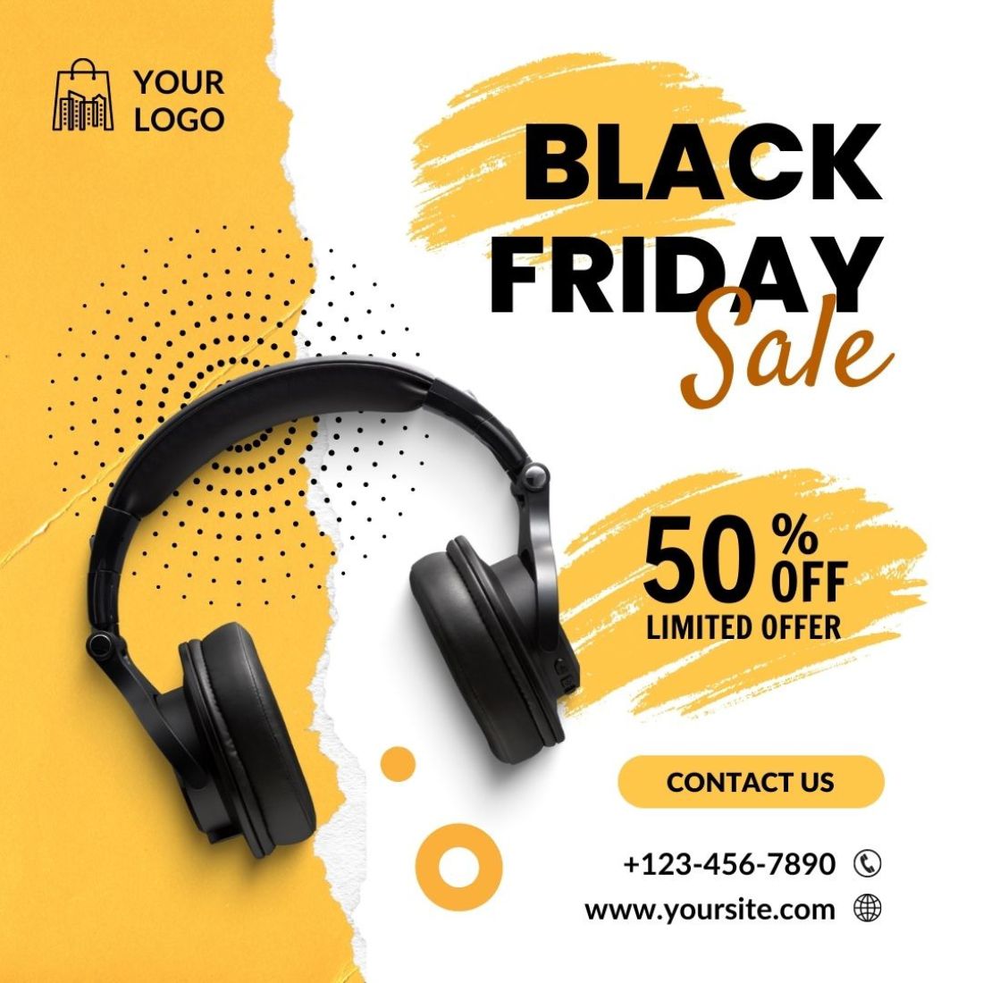 Modern Black Friday Sale Social Media Template cover image.